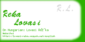 reka lovasi business card